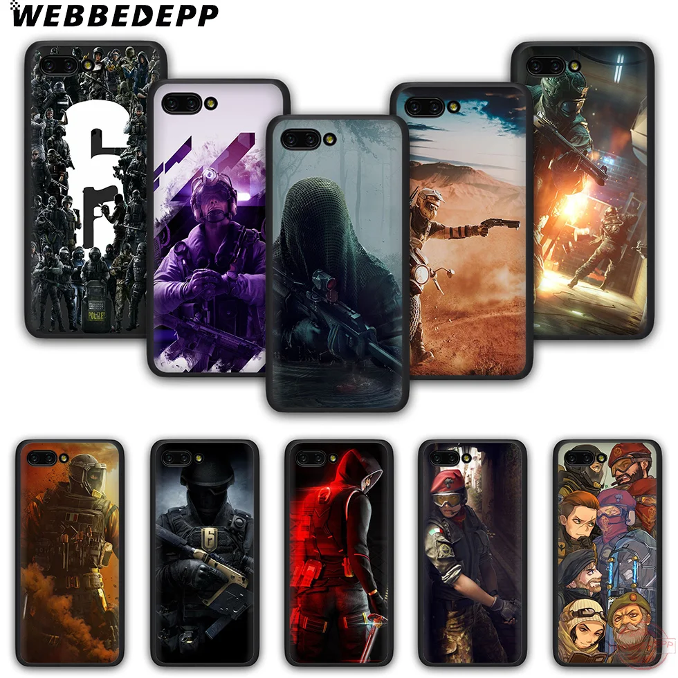 

WEBBEDEPP Rainbow Six Siege TPU Phone Case for Honor 6A 7A 2GB/3GB Pro 7C 5.99in 7X 8X 8C 9 10 Note10 for 8 9 10 Lite