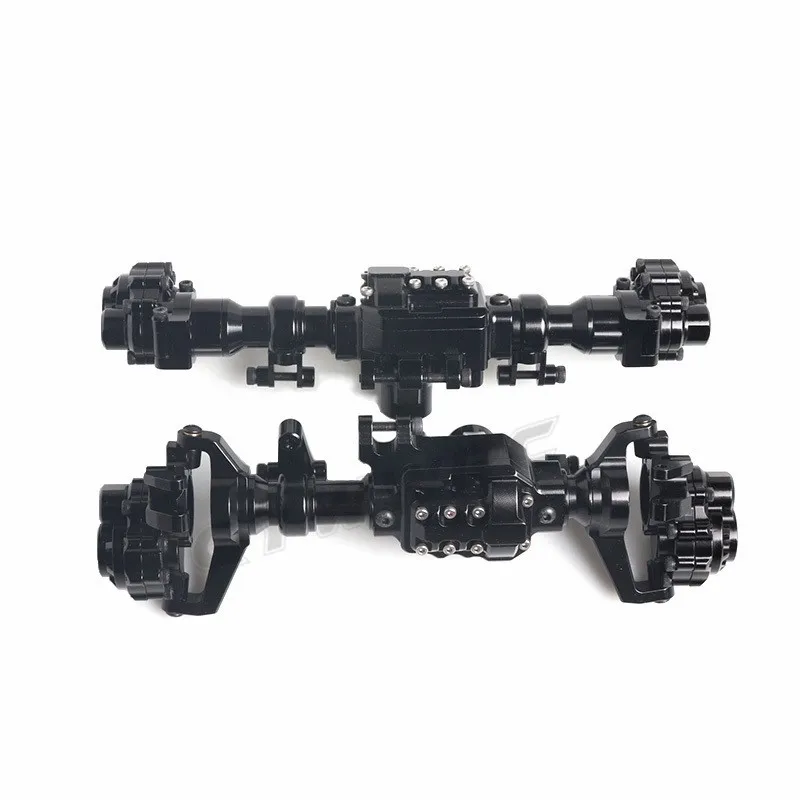 Angle du carter de pont en aluminium CNC pour Traxxas TRX-4 montrant la texture usinée