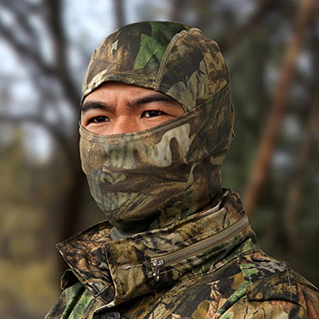 Pasamontañas de camuflaje al libre, máscara facial completa CS Wargame ejército caza ciclismo deportes casco Liner Cap militar _ - AliExpress Mobile