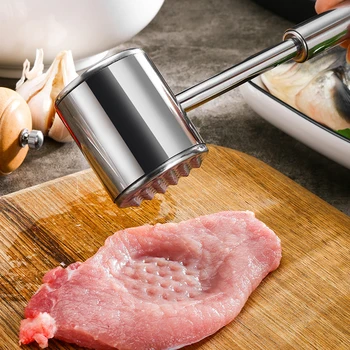 

1 Pcs Stainless Steel Meat Hammer Kitchen Round Meat Hammer Pig Steak Hammer Tender Meat Hammer Stainless Steel Pork Hammer Tool