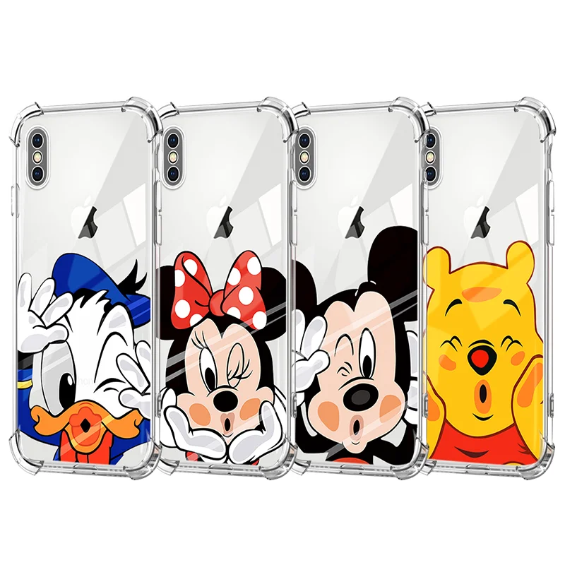 

Airbag Shockproof Case For iPhone 7 Plus 8 XS MAX XR Crystal Soft TPU Cover for iPhone X 11 Pro Max 6 6S 5 5S SE Cartoon Coque