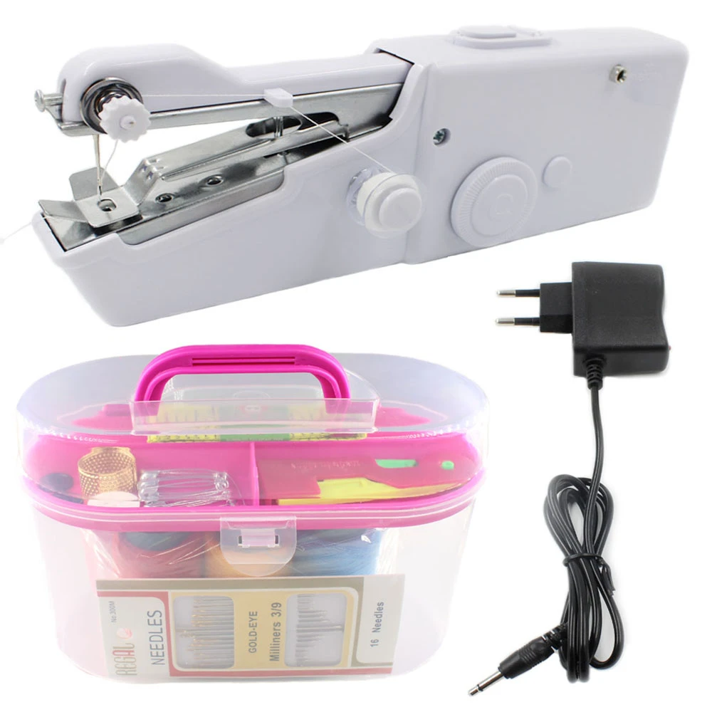 Portable Mini Handheld Sewing Machines Stitch Sew Needlework Cordless