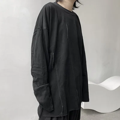 Fall Jacket Fashion Korea edition loose black long