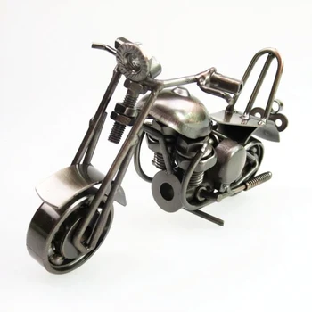 

Vintage 3D Handmade Motor Model Scrambling Motorcycle Decoration Simulation Motorbike Ornament Racing Motorcycle pattern DIY Toy