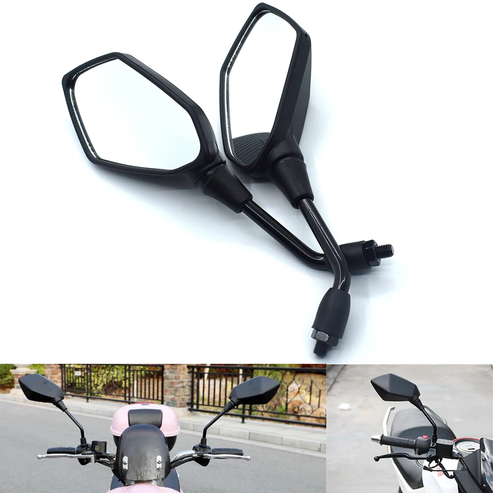 

Universal 10mm motorcycle rearview mirror large size mirror black for BMW F800GS F800R F800GT F800ST F800S F700GS F650GS