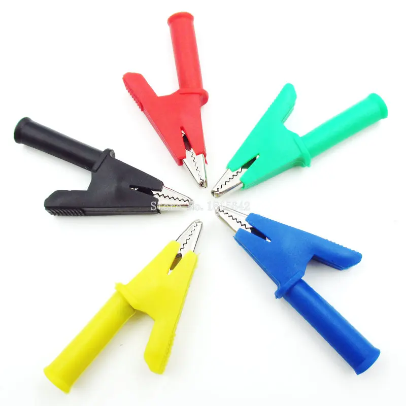 

10PCS Battery Test Clip 55MM HV Alligator Clip For Banana Plug 4mm Multimeter Pen Cable Probes Crocodile Clip Battery Car Auto