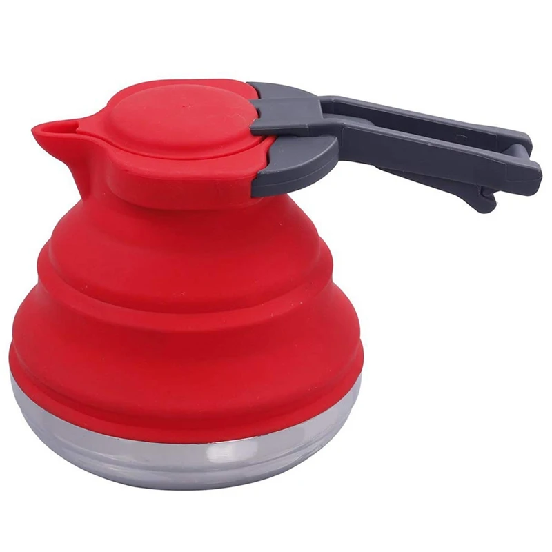 

Portable Silicone Collapsible Tea Kettle Outdoor Camping Travel Kettle Foldable