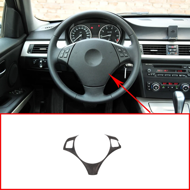 Настоящее углеродное волокно для BMW E90 3 серии 2005-2012 украшение рулевого колеса