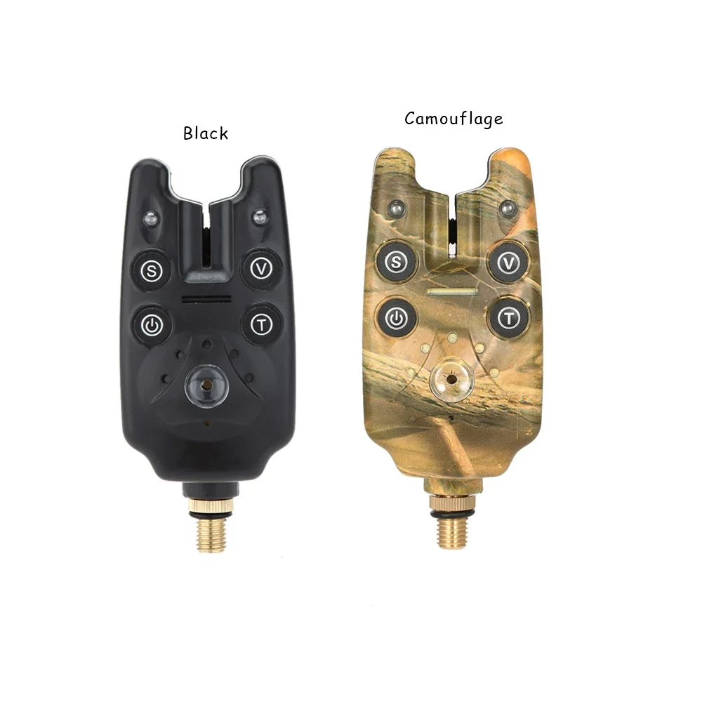 

Fishing Bite Alarm With 2 LEDs Blue Light Adjustable Tone Volume Sensitivity Water Resistant 2.5mm Jack Socket