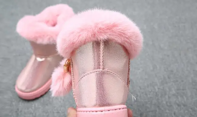 Детские бархатные зимние ботинки для маленьких девочек; зимние ботинки с пряжкой; детская обувь; теплые плюшевые ботинки для малышей; Студенческая модная обувь принцессы