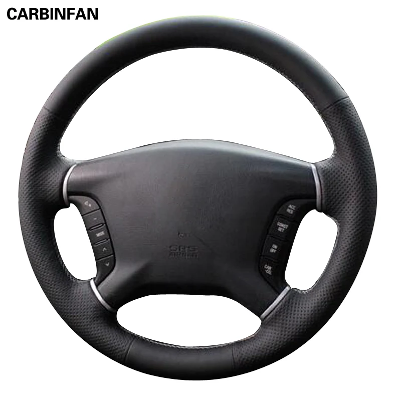 Black Artificial Leather Diy Car Steering Wheel Cover For Mitsubishi