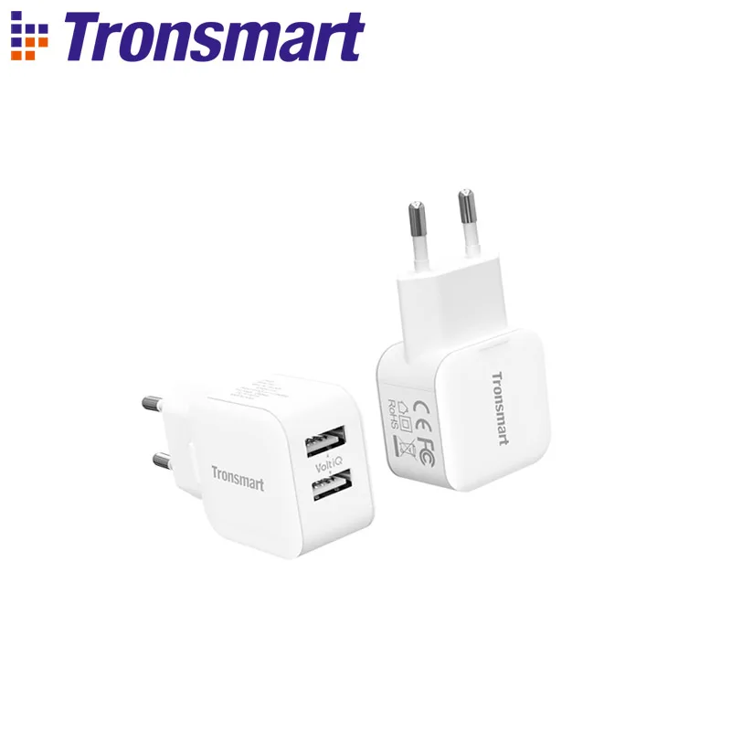 

Tronsmart W02 Fast Charger 12W Dual USB Charger Mini Wall Charger Quick Charge for Xiaomi,iPhone Xs, iPad Pro, Samsung,Huawei