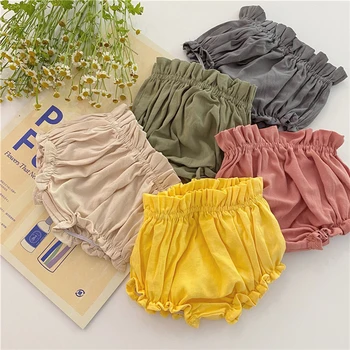 

Summer Baby Girls PP Bloomers Korean Fashion Toddler Infant Cotton Solid Ruffles Shorts Pant Newborn Briefs Diaper Cover Bottoms