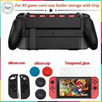 

New For Nintend Switch Grip Case with 5 Game Cards Storage Ergonomic Handle Goplay Hand Grip Accessories Especially for Big Hand