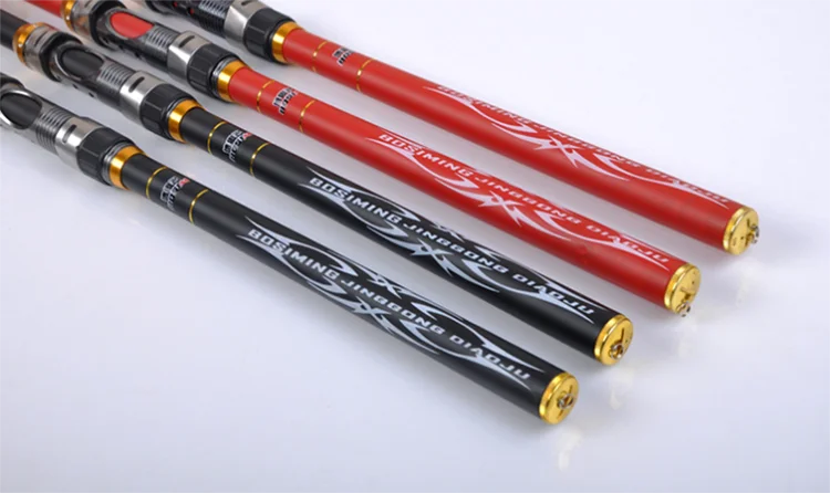 2.1m-3.6m Lure Weight Ultralight Fishing Rod Black Red FRP Travel Fish Rock Carp Feeder Rod Hard Stream Pole Portable Rod