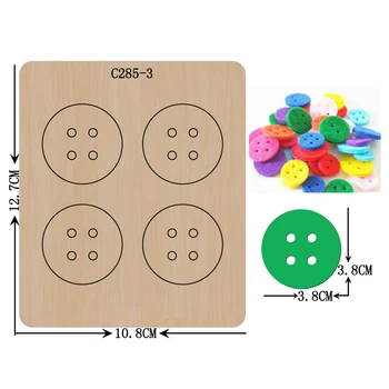 

New Felt, buttons Wooden die Scrapbooking C-285-3 Cutting Dies Compatible with most die cutting machines