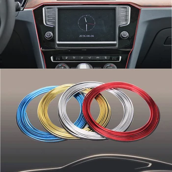 

Car Styling 5M/pcs Universal DIY Flexible Interior Decoration Moulding Trim Strips Car Central Control and Door Decoration Strip