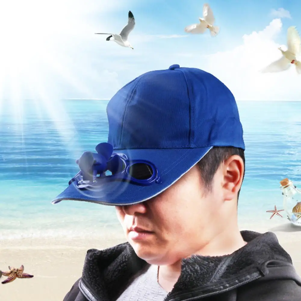 Summer Sport Outdoor Hat Cap With Solar Sun Power Cool Fan Bicycling Climbing | Бытовая техника
