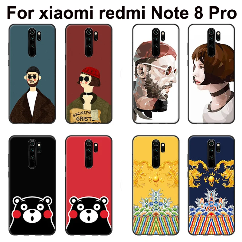 Чехол для xiaomi redmi Note 8 Pro мягкий ТПУ чехол телефона с рисунком Леона и убийцей из