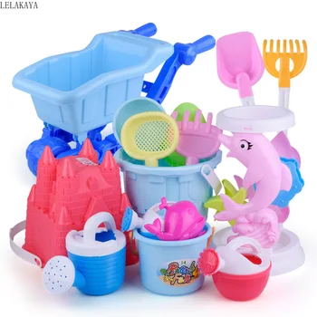 

Plastic Kids Summer Fun Water Beach Bucket Playset Seaside Digging Sand Shovel Tool Children Outdoor Educational Playing Toys