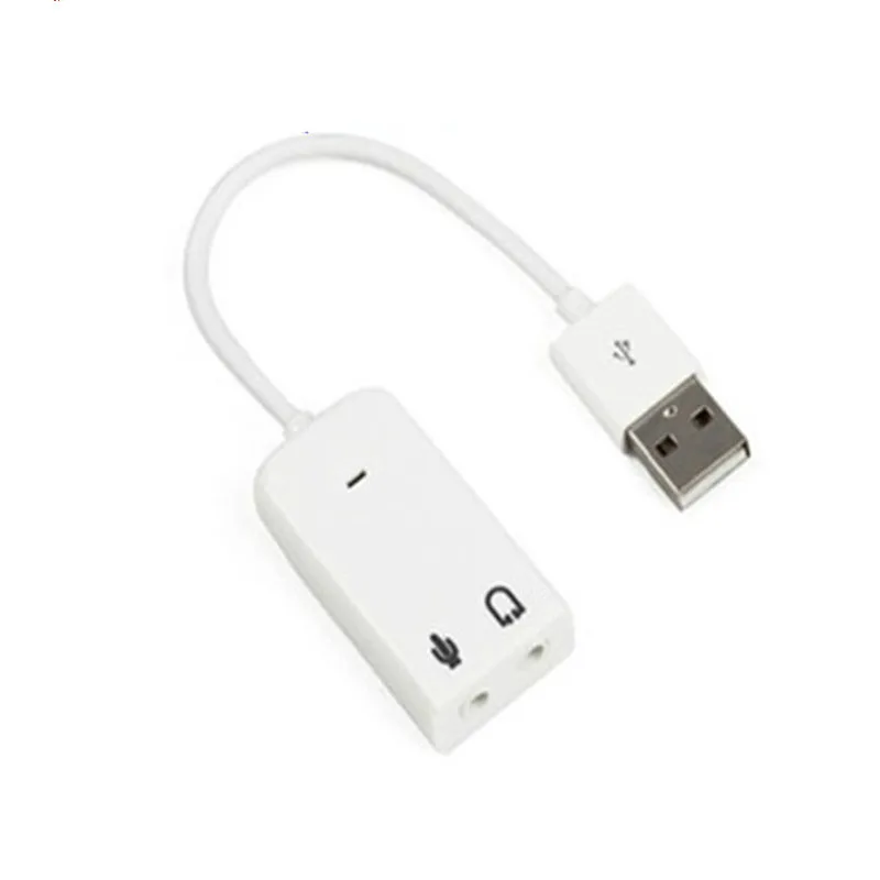 USB звуковая карта Виртуальный 7 1 3D Внешний аудио адаптер к разъему 3 5 мм наушники