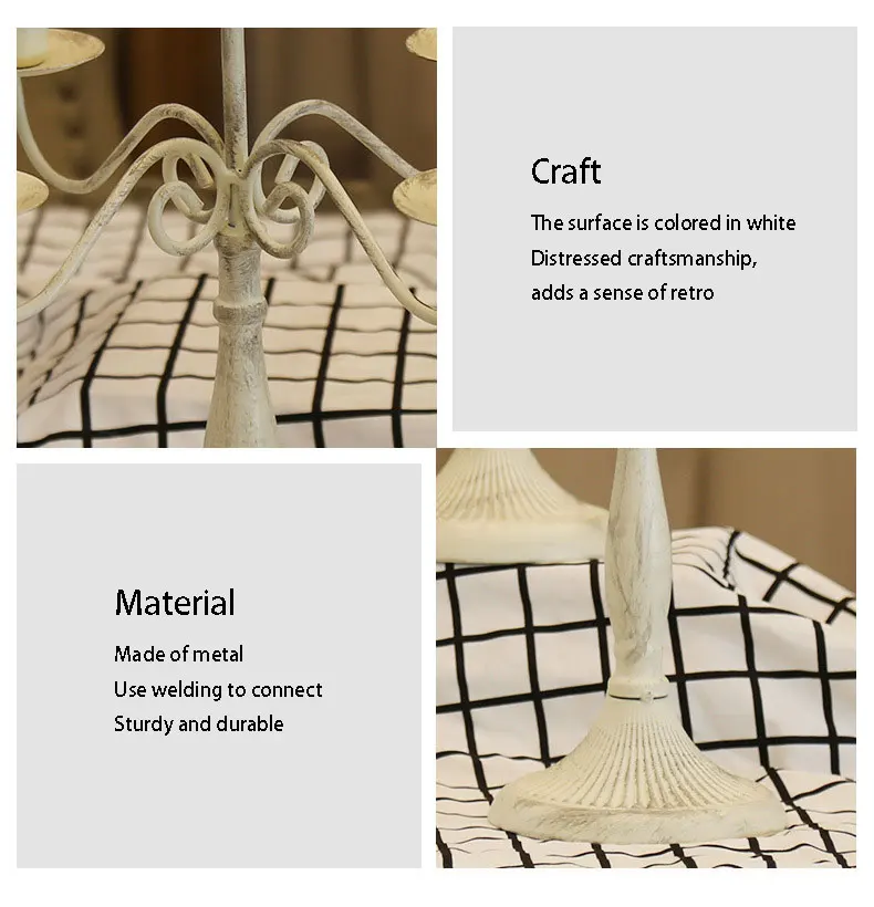 Description Picture 6 of itemCandle Holders Classic Metal Wedding Party Christmas Candlestick Decoration Candle Stand Light Holder for Home Decor