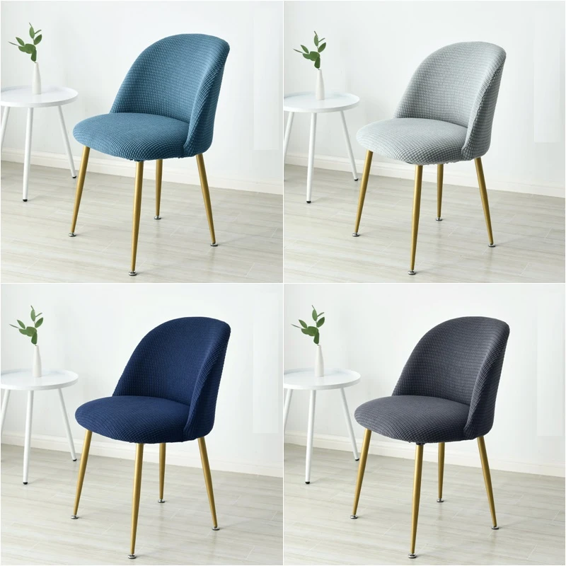 2021 Short Back Round Bottom Seat Covers Wing Back King Curved Dining Chair Covers For Kitchen Hotel Home Party Banquet Chair Cover Aliexpress