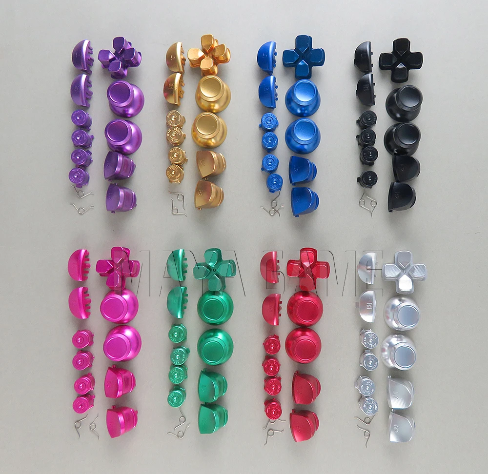 

3Sets JDM010 JDS001 Metal Bullet Buttons thumbstick cap L1 R1 L2 R2 Dpad Aluminum Button for PS4 Slim Pro Controller Dualshock 4