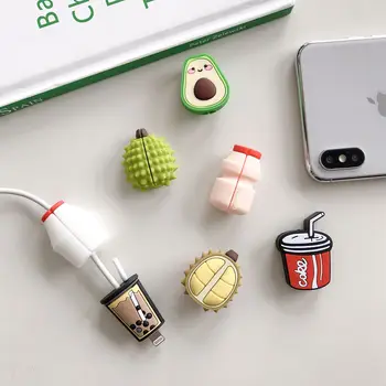 

USB line Protector Cartoon Lovely USB Charger Cable Winder Protective Case Sleeve Wire Cover capa Saver Earphone Cord Protection