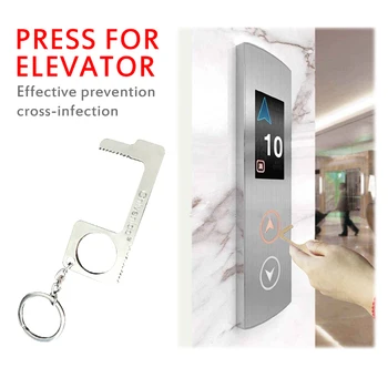 

1 Pc NonContact Door Opener Tool Antimicrobial Door Opener Portable Press Elevator Tool Door Handle Key Isolation Health Tool