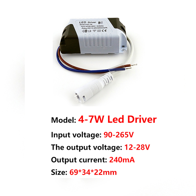 Driver 240ma 1-3w 4-7w 8-12w 18-24w 270ma LED Power Supply Adapt Unit AC85-265V LED Lights Transformers Driver For LEDs