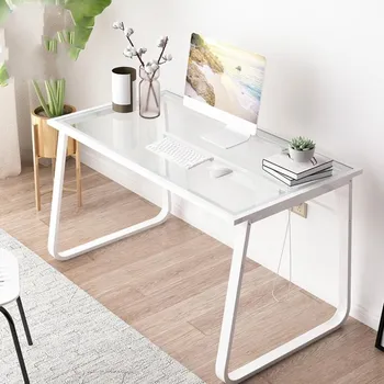 

Modern Computer Desktop Tempered Glass Desk