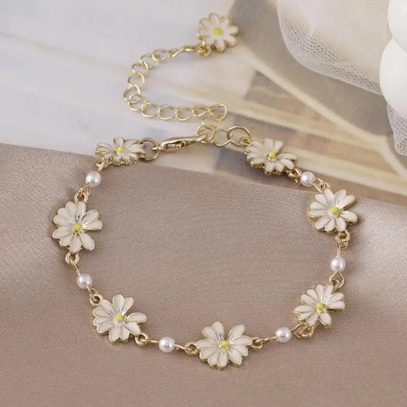 Fashion Sweet Daisy Flower Bracelets Personality Minimalist Flowers