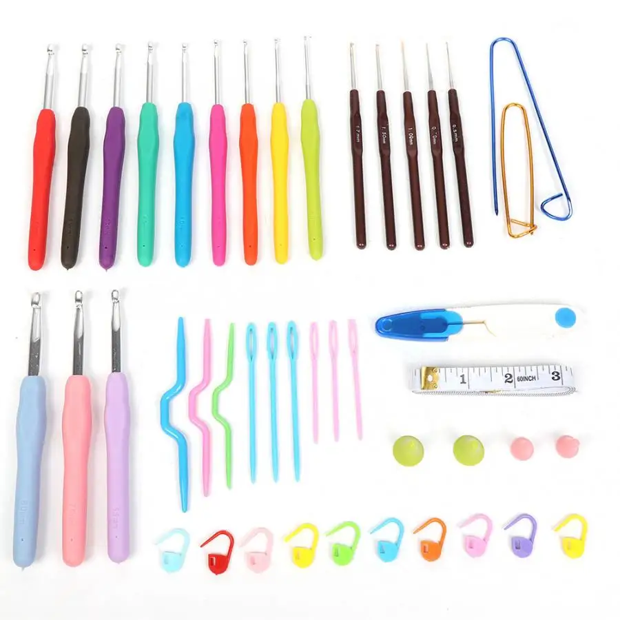 1 x Plastic Handled Aluminium Crochet Hook