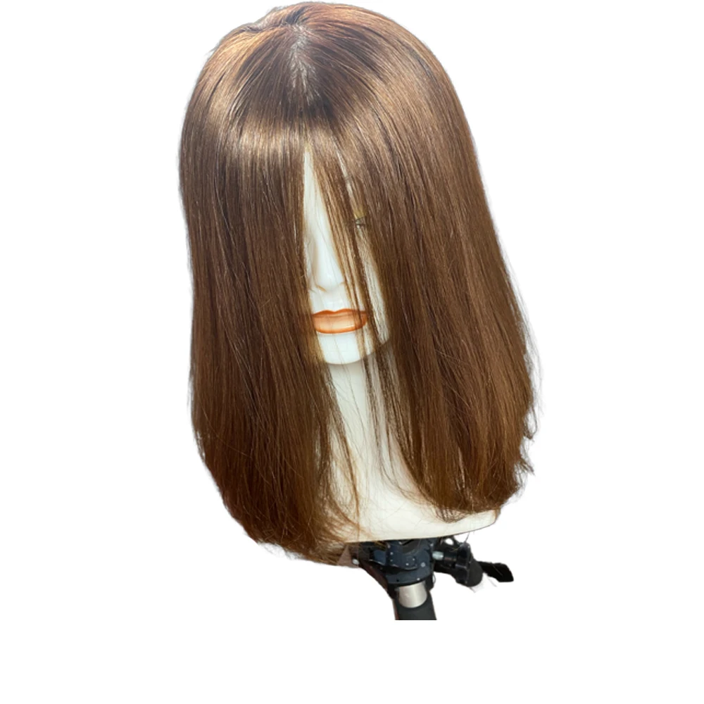 Sheitels-Peluca de cabello humano virgen europeo para mujer judía, postizo de seda, multidireccional, 8 x 8