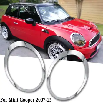 

1pcs Left/ Right Side ABS Chrome Sliver Headlight Trim Ring For Mini Cooper 2007-2015 R55 R56 R57 R58 R59