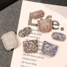 Роскошный Жесткий чехол с объемными бриллиантами для Apple Airpods 1 2, защитный беспроводной Bluetooth наушники, аксессуары, чехол для зарядки