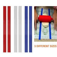 1 Set Silicone Rolling Strip Silicone Measuring Dough Strips Perfection Strips Rolling pin track strip point point aid new#18