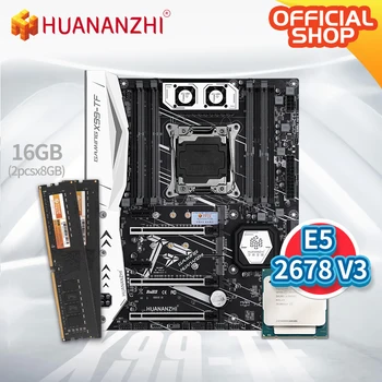 شراءHUANANZHI X99 TF X99 اللوحة الأم مع إنتل سيون E5 2678 V3 مع 2*8G DDR4 NON-ECC الذاكرة كومبو عدة NVME SATA USB 3.0 ATX