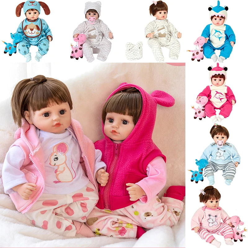 JINGXIN PRINSES 45cm Reborn Doll Toddler Soft Silicone Viny Limbs Princess Lifelike Bebe Girl Lovely Birthday Gift Play House | Игрушки и