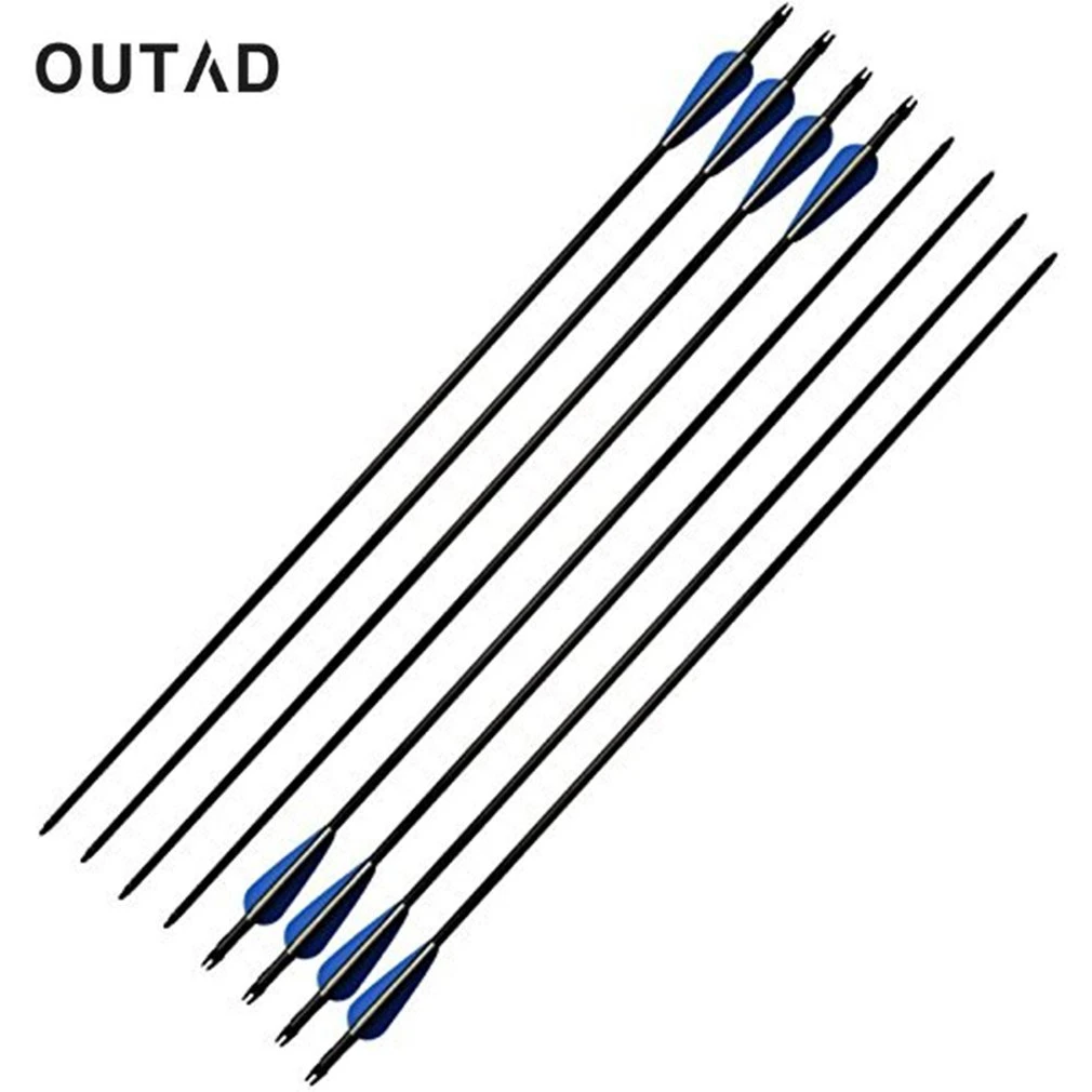 80cm Length Fiberglass Arrow Arrowhead Spine 30-80ibs For Archery Recurve Compound Bows Hunting Shooting Target Practice | Спорт и
