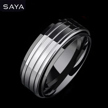 

Ring for Men, Trendy Hip-Hop Personality Ring, Black Ceramic Tungsten Fashion Ring, Free Shipping, Engraving