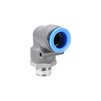 

uxcell Elbow Push to Connect Air Fittings 16mm Tube OD X 3/8PT Male Thread Pneumatic Quick Release Connectors Grey 1Pcs