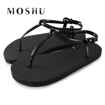 

Summer Women Sandals T Stripe beach Sandals female Gladiator Sandals Basic Slippers Flip Flops Sandales Femme