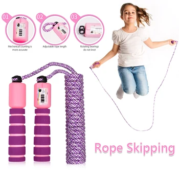 

Adjustable Jump Rope with Counter Sports Fitness Speed Counting Skipping Rope Massage Balance Mat for Exercise