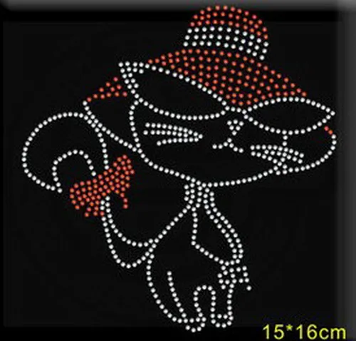 

2pc/lot Lovely cat sticker transfers design iron on transfer patches hot fix rhinestone transfer motifs fixing rhinestones