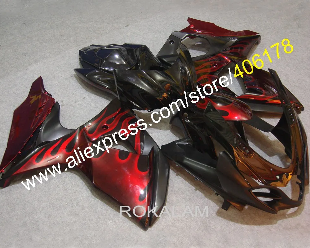 

Для Suzuki GSX-R1000 GSXR1000 GSX R1000 K9 2009 2010 2011 2012 2013 2015 2016 Красный Обтекатели с языками пламени (литья под давлением)
