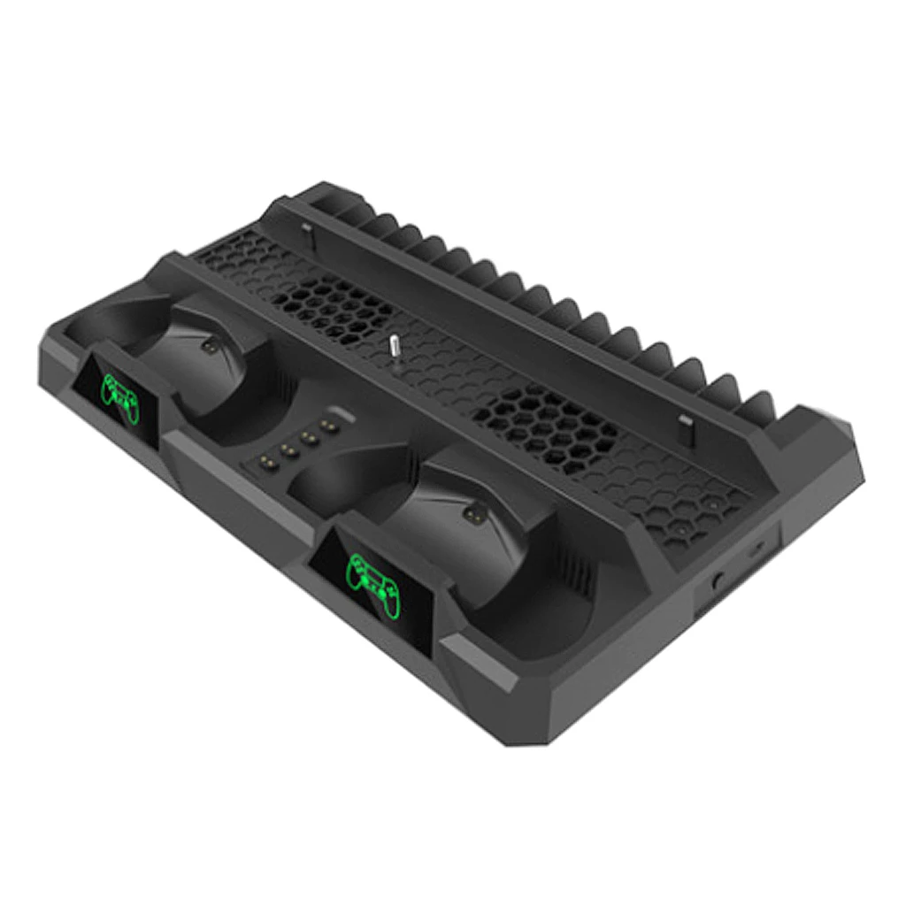 Vertical Stand for Sony PS4 Slim Pro Dual Charge Station Cooler for PS4