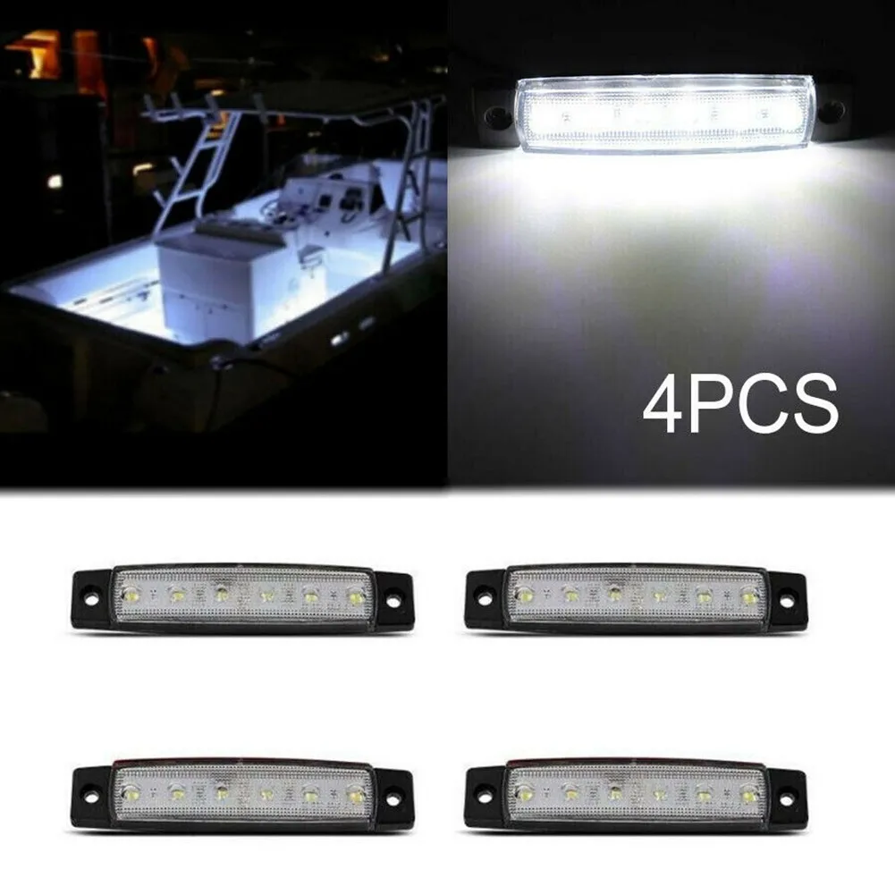    ȭƮ LED ƿƼ Ʈ Ʈ, ؾ 12-24V, 6000K LED  , Ʈ ׼, 4 