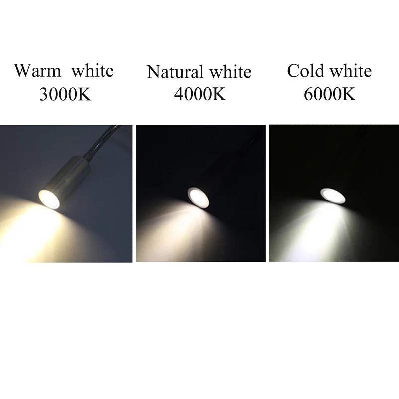Dimmable Hoses 1W 3W LED Wall Lamp Flexible Home Hotel Bedside Reading Wall Light Modern Book Lights Aluminum LED Sconces 5